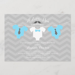Invitation Little Man Baby shower