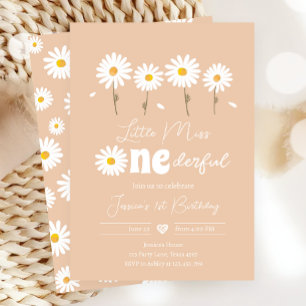 Invitation Little Miss Onederful Daisy Sand Premier anniversa