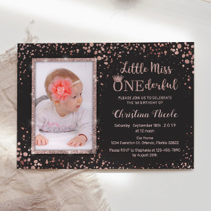 Invitation "Little Miss Onederful" Photo Chic Premier Anniver