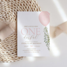 Little Miss Onederful Pink Balloon 1er Anniversair