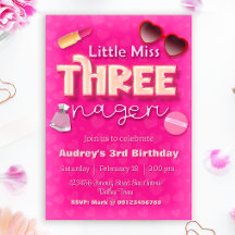Little Miss Threenager - Fille 3e Anniversaire