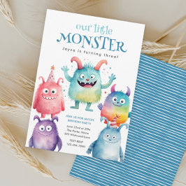 Invitation Little Monster Anniversaire de enfant Party