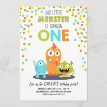 Little Monster Première fête d'anniversaire Invita