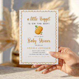 Invitation Little Nugget Food Thème Drôle Baby shower