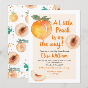 Invitation Little Peach on the Way Baby shower