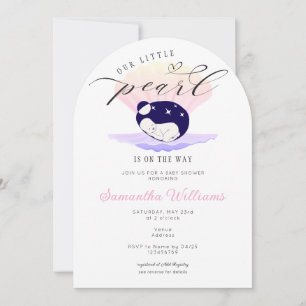 Invitation Little Pearl Beach Océan Sous Le Baby shower De Me