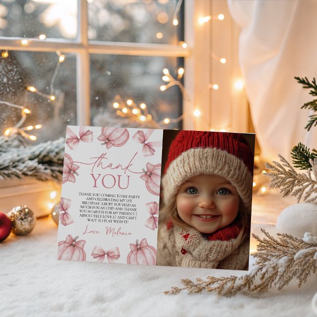 Invitation Little Pumpkin Photo Thank You (Créateur téléchargé)