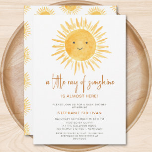 Invitation Little Ray of Sunshine Boho Baby shower