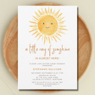 Invitation Little Ray of Sunshine Boho Baby shower