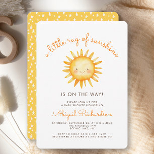 Invitation Little Ray of Sunshine Cute Baby shower