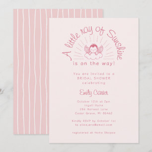 Invitation Little Ray of Sunshine Girl Pin Baby shower