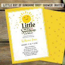 Little Ray of Sunshine Parties scintillant Baby sh