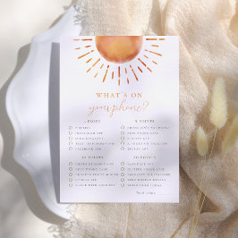 Invitation Little Ray of Sunshine What's On Your Phone Game