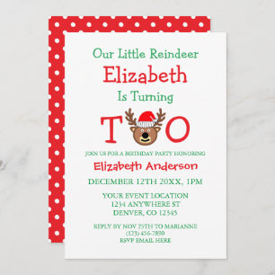 Invitation Little Reindeer 2e anniversaire