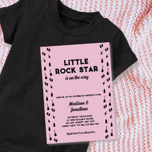 Invitation Little Rock Star Guitar Rock N Roll Baby shower