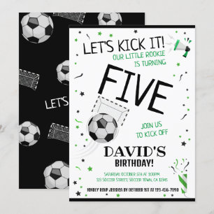 Invitation Little Rookie Faisons-le noir Football Anniversair