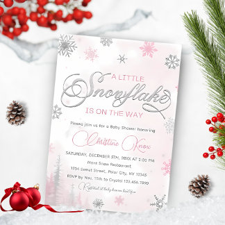 Invitation Little Snowflake est sur le Baby shower d'hiver Wa