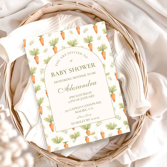 Invitation Little Sprout Rustic Garden Baby Shower (Créateur téléchargé)