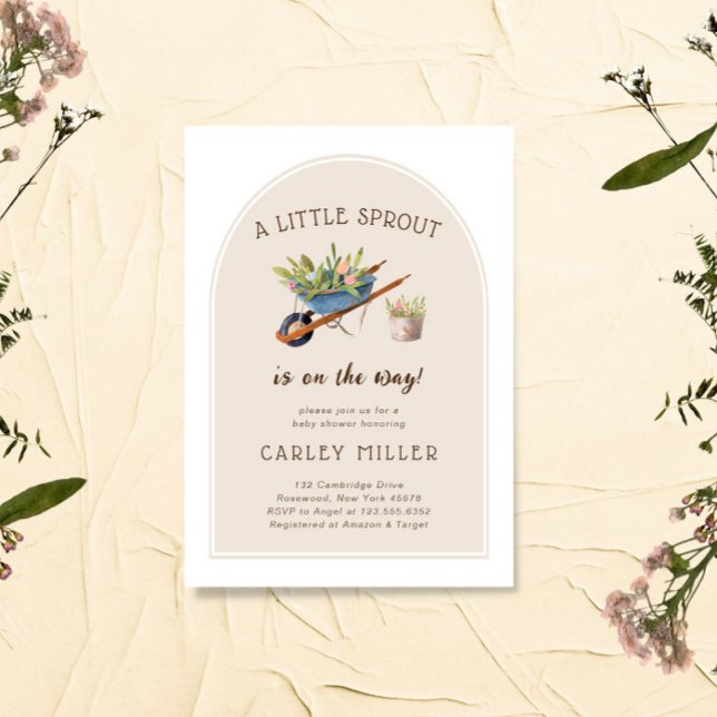 Invitation Little Sprout se trouve sur le Baby shower Way (Créateur téléchargé)