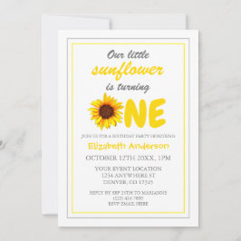Invitation Little Sunflower 1er anniversaire