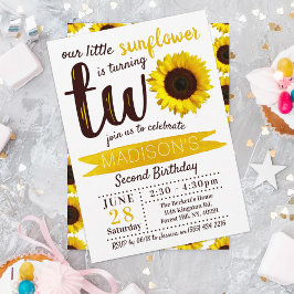 Invitation Little Sunflower 2e anniversaire