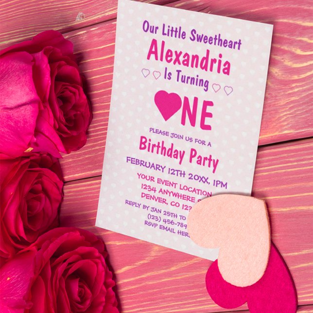 Invitation Little Sweethee 1er anniversaire (Créateur téléchargé)