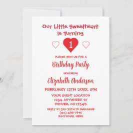 Invitation Little Sweethee 1er anniversaire