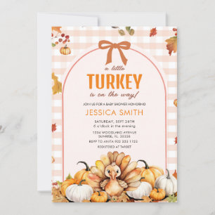 Invitation Little Turkey Automne Citrouille Baby shower