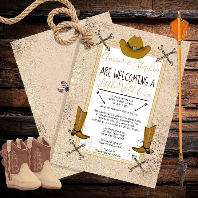 Invitation Little Wild One Western Drive par Baby shower (Créateur téléchargé)