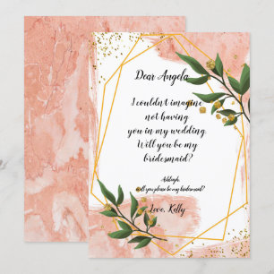 Invitation L'ivoire de cadre d'or moderne sera ma servante d'