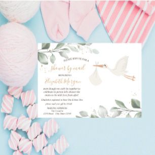 Invitation Livraison de bébé par la cigogne pour la fête prén
