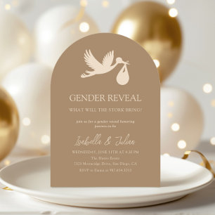 Invitation Livraison moderne de bébé Stork Révélation de genr