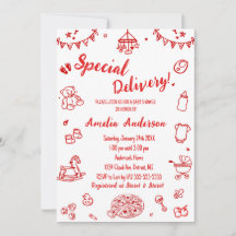Livraison spéciale de pizza mignonne pour Baby Sho