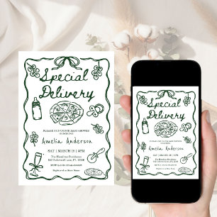 Invitation Livraison Spéciale Italienne Baby Shower Fantaisis