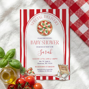 Invitation Livraison spéciale pour une Baby Shower Italienne