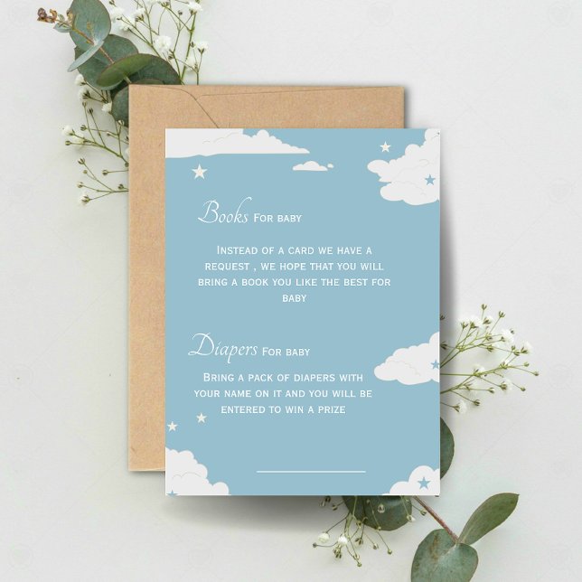 Invitation Livre bleu et couches pour baby shower bébé garçon (Créateur téléchargé)