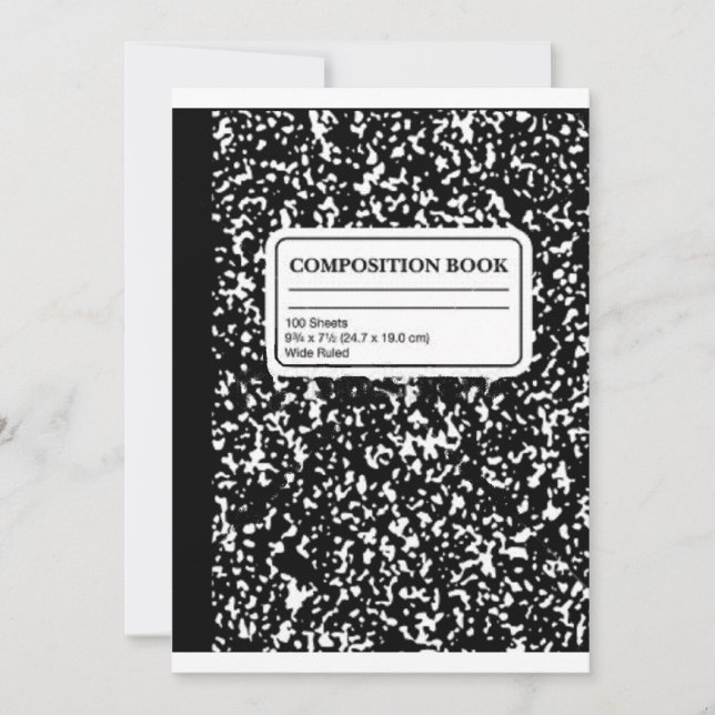 Invitation Livre de composition/Étudiant-Enseignant (Devant)