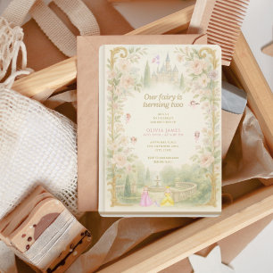 Invitation Livre de contes, fée d'abord, anniversaire de cont