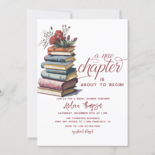 Invitation Livre d'histoire Fête des mariées de script Flor