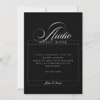 Livre d'or audio noir ivoire classique Panneau de