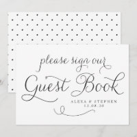 Livre d'or de mariage pancarte écriture délicate n