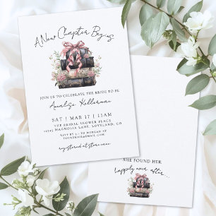 Invitation Livre Nouveau Chapitre Fête de Mariage Florale