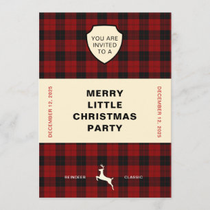 INVITATION LIVRE TARTAN COUVRIR L'INVITATION DU PARTI NOËL