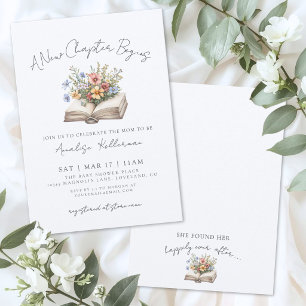 Invitation Livre Wildflower Nouveau Chapitre Fête de Mariage