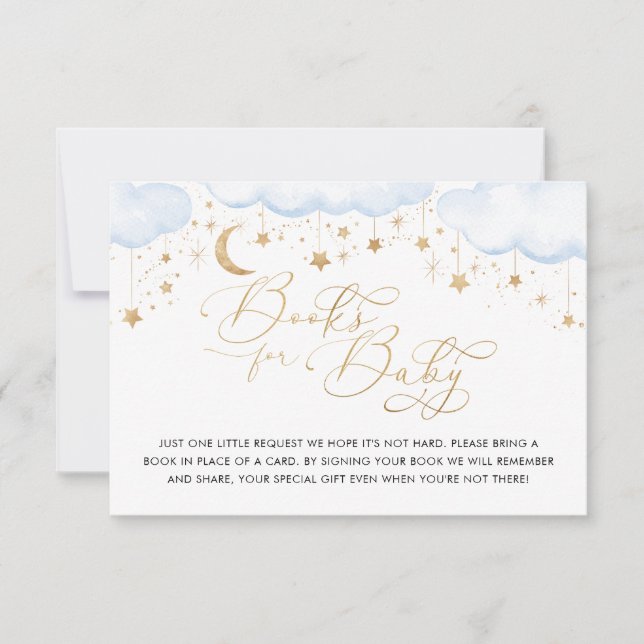 Invitation Livres Baby showers Twinkle Star pour Baby Blue Ca (Devant)