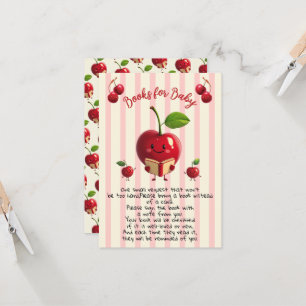 Invitation Livres de Baby shower Maman Cherry pour bébé