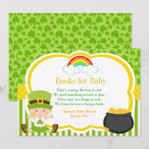 Invitation Livres de Baby shower st patrick pour bébé