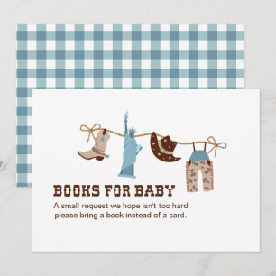 Invitation Livres de douche pour bébé cowboy pour bébé inclus