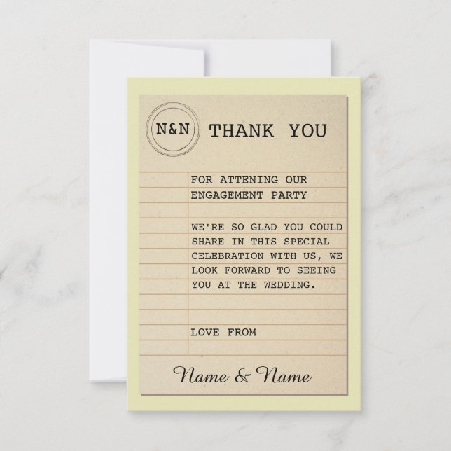 Invitation Livres de mariage de bibliothèque Merci Histoire d (Devant)