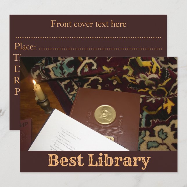 Invitation Livres du dernier siècle (Devant / Derrière)